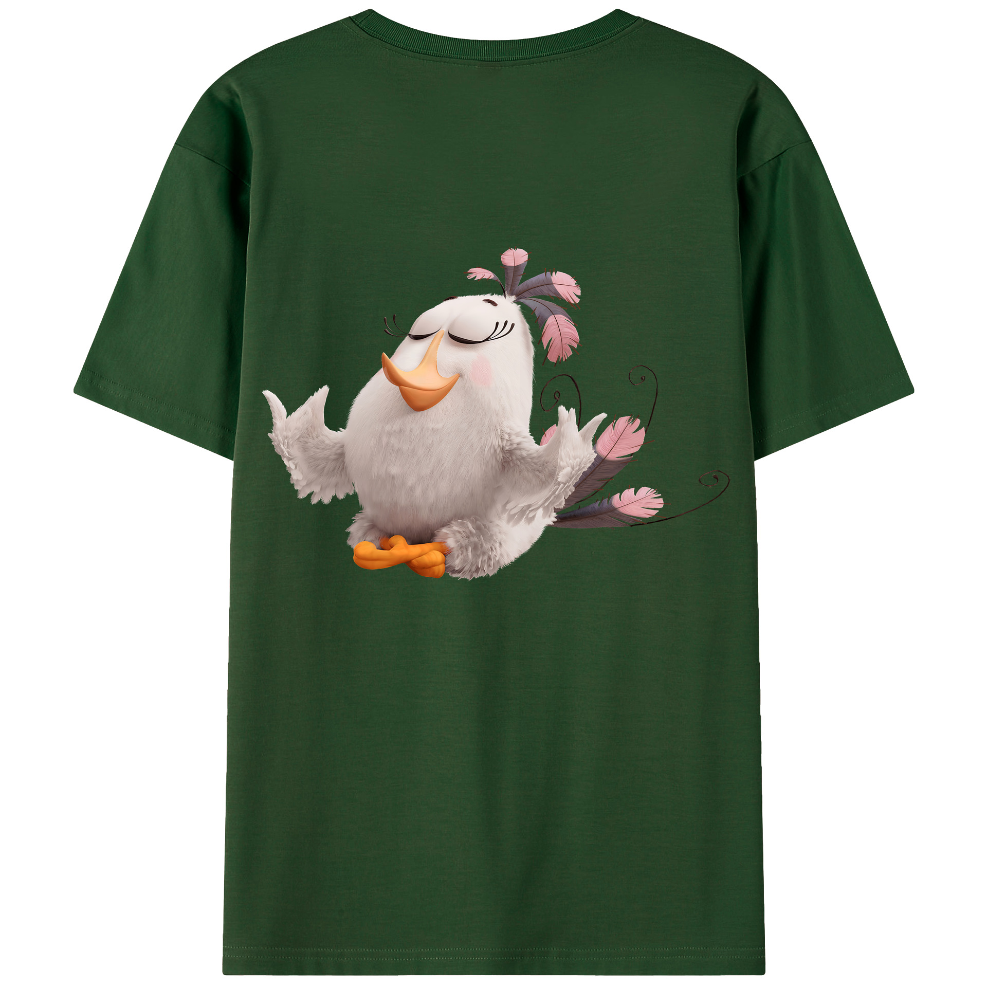 （画像用） Angry Birds アングリーバード 綿100％半袖Tシャツ（背面プリント）